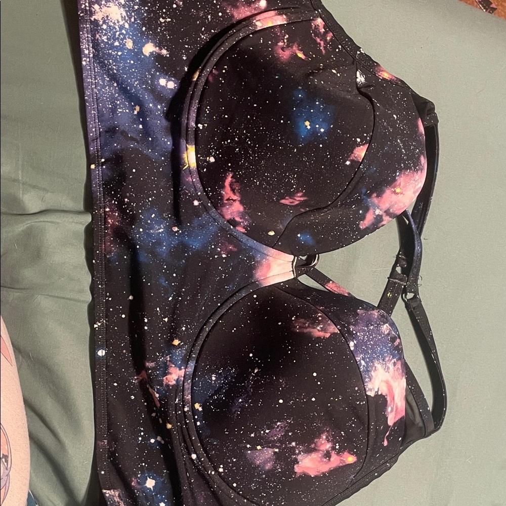 Torrid Multicolor Galaxy Bikini Top
